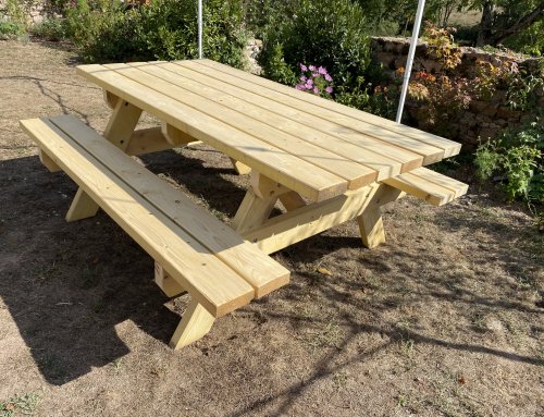 New Homemade Picnic Table